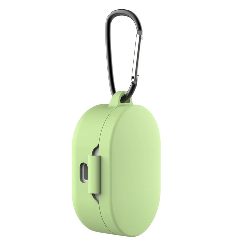 Green 71 x 46 x 31m Силиконовый защитный чехол с кольцом для Xiaomi mi Red mi AirDots, чехол для наушников, модная версия - Цвет: Green 71 x 46 x 31m