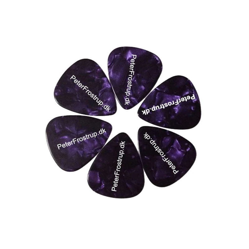 

Image /Text print on one side dark purple pearl guitar picks 0.96mm,celluloid guitar pick