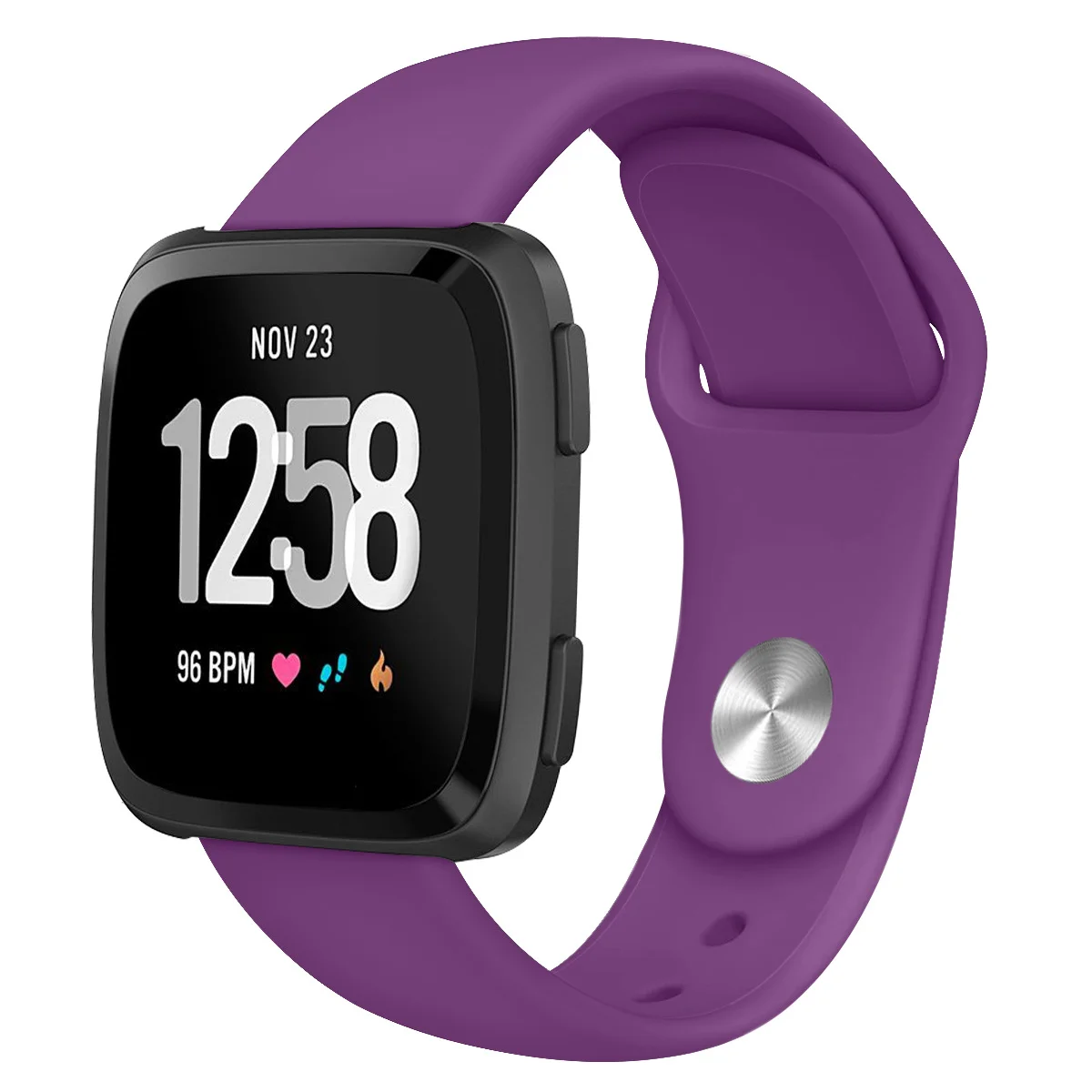SHELKEE Сменные умные наручные часы ремешок для Fitbit Versa Смарт часы сплошной цвет обратная пряжка силиконовый ремешок