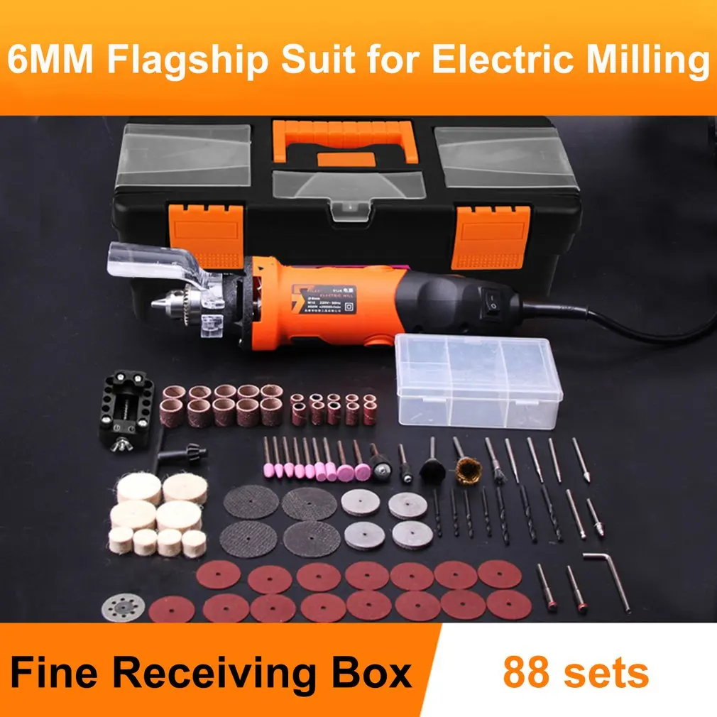 

Variable Speed Electric Grinder Angle Grinder Tool Multi-function DIY Creative Rotary Tool Drill Grinding Machine Kit