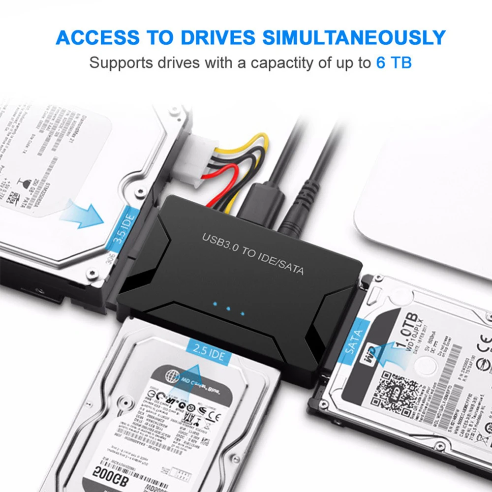 Высокоскоростной USB 3,0 на SATA IDE Внешний 2,5 дюймов 3,5 дюймов адаптер для жесткого диска HDD конвертер для ноутбука жесткий диск компьютера
