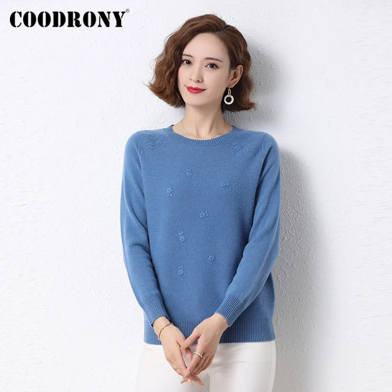 COODRONY Brand 2020 New Streetwear Knitting Slim Pullover Sweaters Female Autumn Winter High Quality Wool Jumpers Women W1184