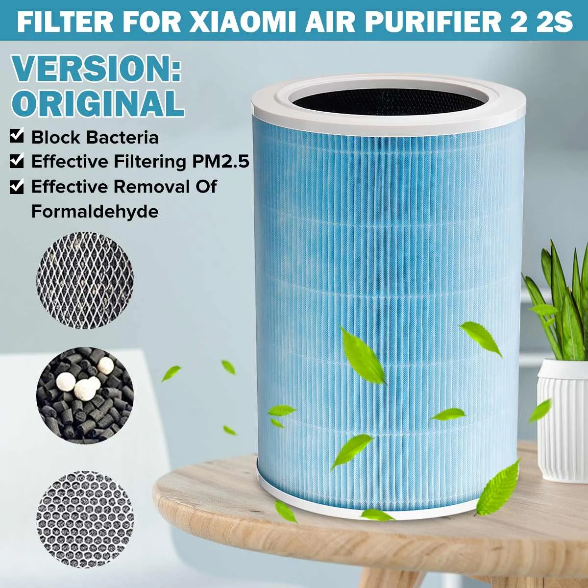 Original Replacement Active Carbon HEPA Filter for Mold Odor Smoke Allergies Formaldehyde Mi Smart Purifier