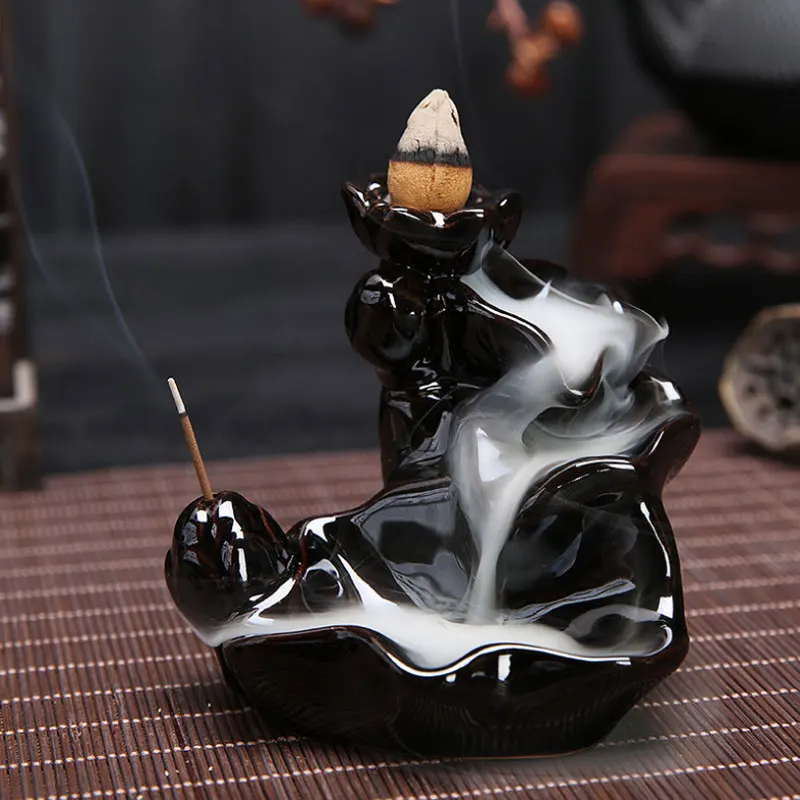 censer15 Ceramic Smoke Backflow Incense Burners Tower Incense Censer Base Creative Decoration Aromatherapy Supplies Home Decor jj0101 - Цвет: censer15