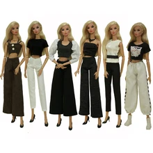 Ensemble de vêtements pour poupée Barbie, tenue de bureau, jupe à jambes larges, pantalon, jouets pour enfants, cadeau pour filles, 1/6 