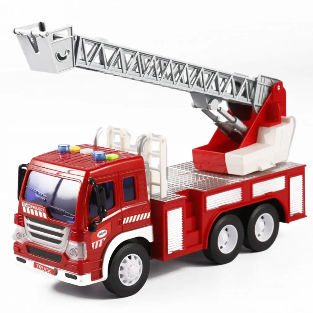 

HOT Giant Rescue Fire Engine Truck Toy With Light Sound 1:16 Fire&safety Cars Gift Car Simulation Toy Gift