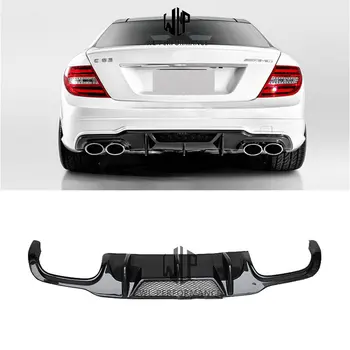 

W204 Real C63 AMG V Style Carbon Fiber Rear Bumper Spoiler Diffuser Lip For Mercedes benz W204 C63 08-12