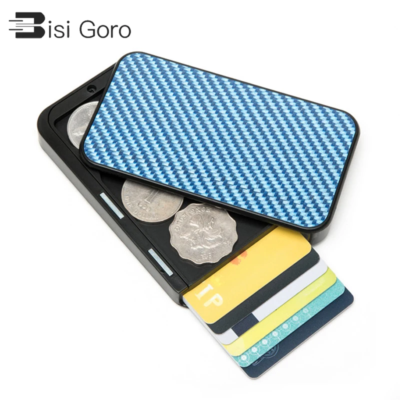 BISI GORO карбоновая защита кредитный держатель для карт RFID Блокировка одна коробка