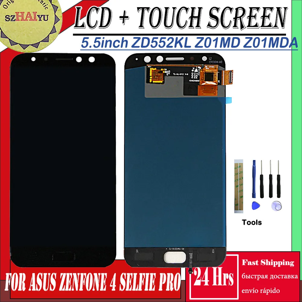 

LCD Display For Asus ZenFone 4 Selfie Pro ZD552KL Z01MD Z01MDA LCD Screen Touch Digitizer Assembly Replacement With frame tools