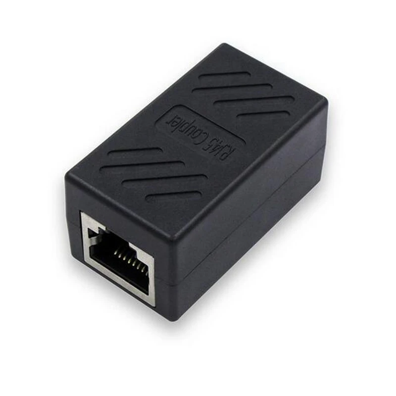 1 шт. черный RJ45 соединитель LAN разъем встроенный Cat7/Cat6/Cat5e удлинитель сетевого