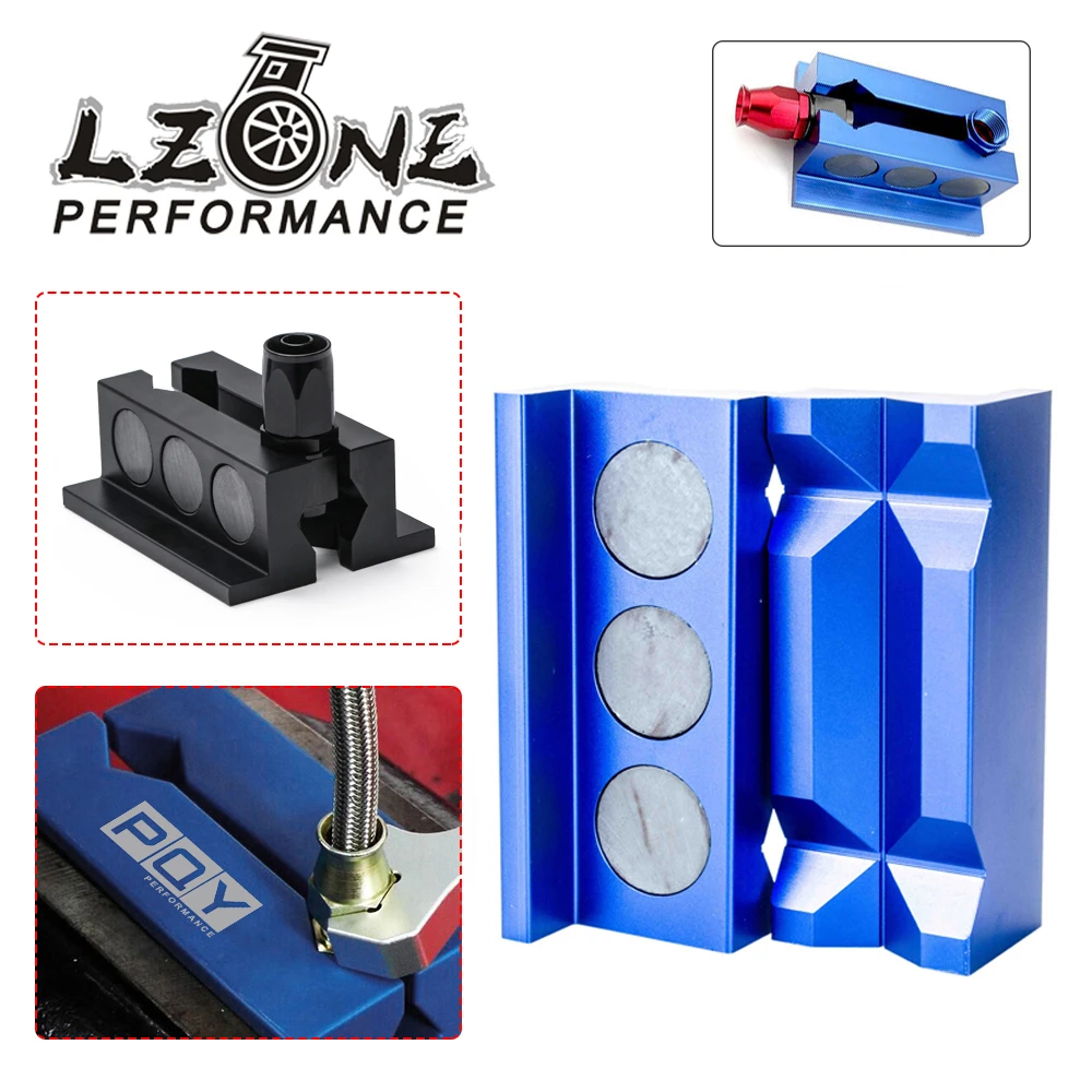 LZONE Billet Aluminum Vise Jaw Protective Inserts for AN Fittings With
