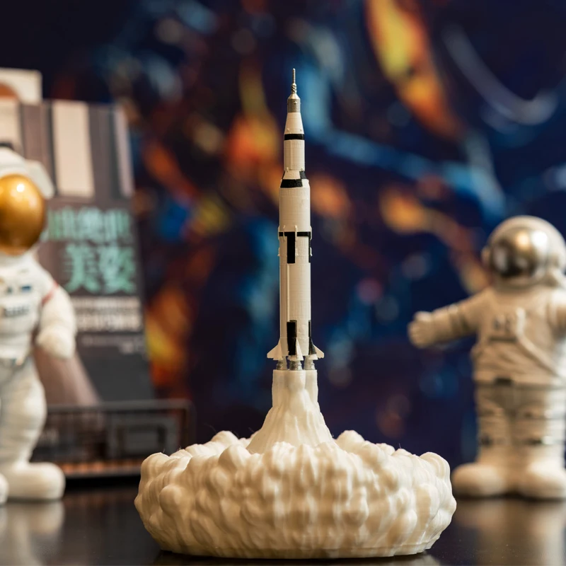 Новинка 2019 Прямая поставка 3D принт лампы Saturn V перезаряжаемый ночсветильник Apollo 5