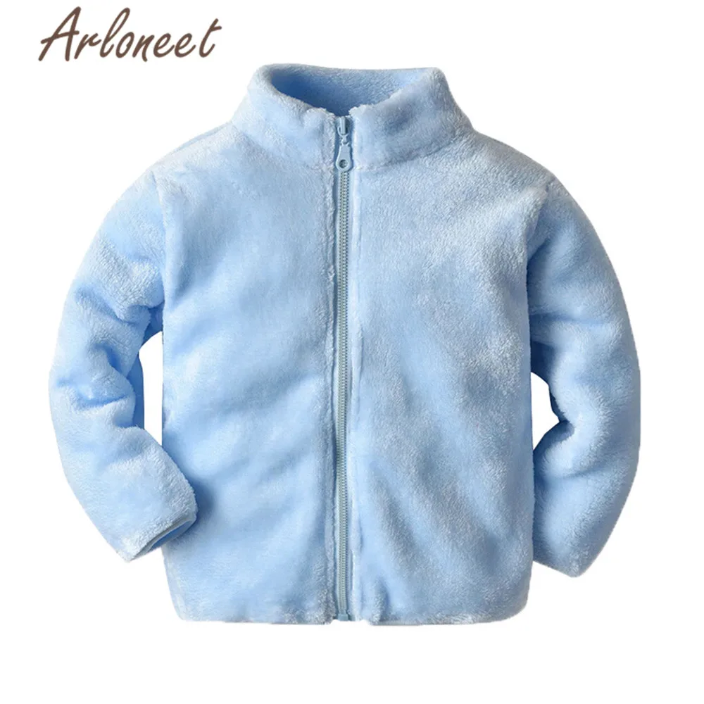 ARLONEET/Новинка; детское хлопковое пальто; теплое зимнее плотное пальто для девочек; однотонная детская верхняя одежда на молнии; Повседневная накидка для малышей; пальто для малышей; Верхняя одежда для мальчиков
