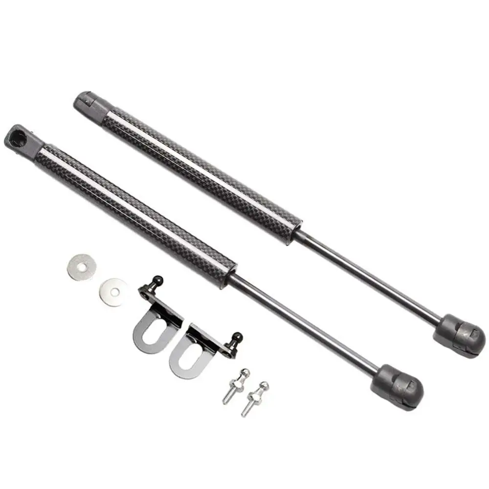 black carbon fiber Для Nissan Xterra N50 2005- передний капот изменить углеродное волокно газовые стойки амортизатор подъемник поддерживает амортизатор - Цвет: black carbon fiber