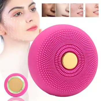 

2in1 Facial Cleaning Brush Photon Electric Face Cleaner Silicone Skin-Care Import Device Acne Removal Essence Import Beauty Tool