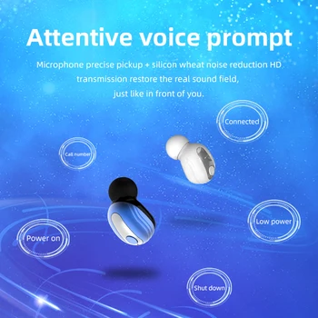 

Mini Wireless Bluetooth earphone with mic stereo Sound wholesale HiFi In-Ear Sports Earbuds Handsfree for iphone Samsung headset