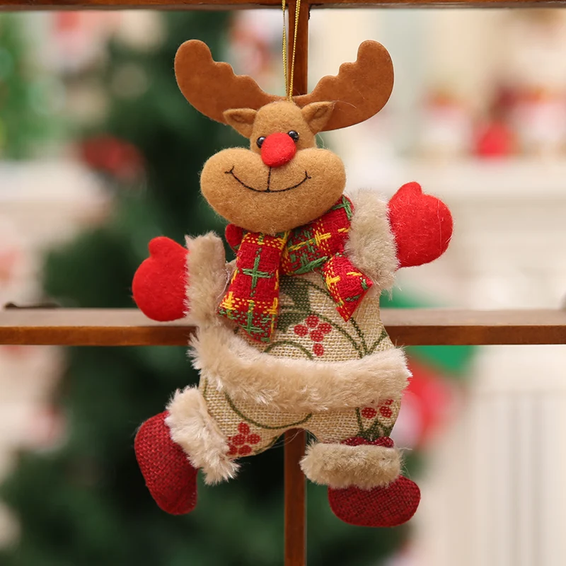 Рождественский ангел кукла игрушка Санта Клаус со снеговиками, с северными оленями игрушки для рождественской елки украшения для дома - Цвет: Elk