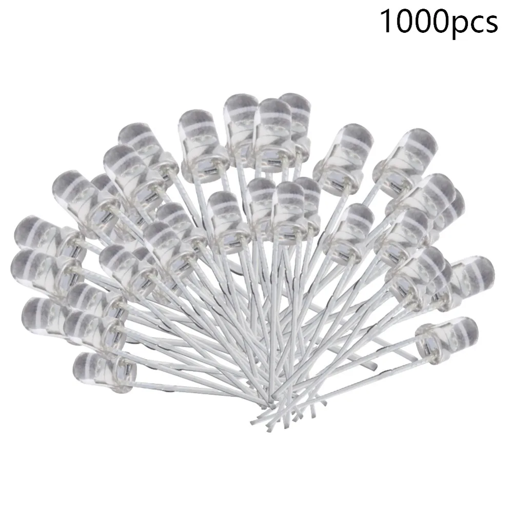 Othmro Hot 150-1000 PCS 3mm LED Diode Lights Bright Emerald Light Emitting Lighting Bulb Round Head Lamp Bead 2 Pin Led Diode