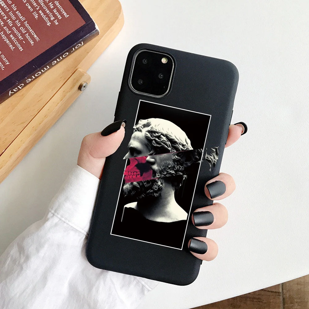 Давид Мона Лиза для iPhone 11 12pro Max женский 2020 чехол телефона iphone XS XR X 6S 7 8 Plus мягкие