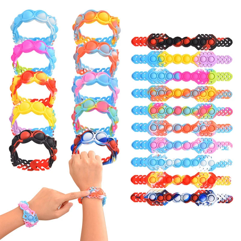 Pop It Fidget Toys Multifunctional Silica Gel Bracelet Push Bubble Relieve Stress Relieving Adult Children for Gift | Игрушки и хобби