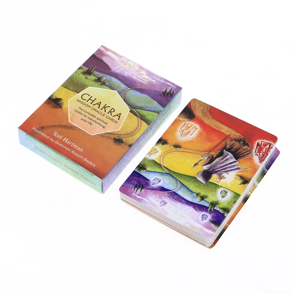 Cartas de Tarot de oráculo para juegos de mesa, cartas de la inteligencia chakra, 44 Uds.