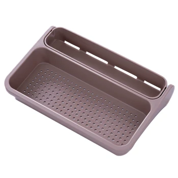 

Kitchen Punch-Free Storage Drain Rack Household Sink Vegetable and Fruit Cleaning Drain Basket Folding Rack