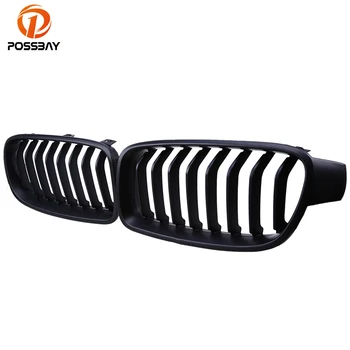 

POSSBAY Matte Black Car Grill Vent Decoration for BMW 3-Series F31 320iX/325d/328dX/330i Touring 2012-2017 Front Bumper Grilles
