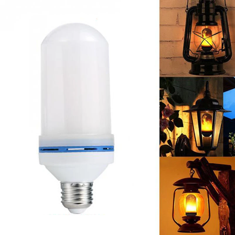 TOP LED Flame Light Bulbs Fire Flicker Effect Lamp Decorative LED Bulb with Flickering 5W Flame Decorations LED Lights E27 Stand