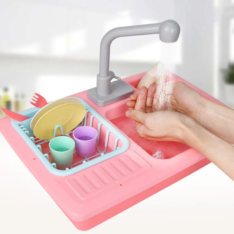 

Simulated Electric Dishwasher Children's Toys Early Teach Toys Out of Water Tableware Platform Over Home Toys Role Playing