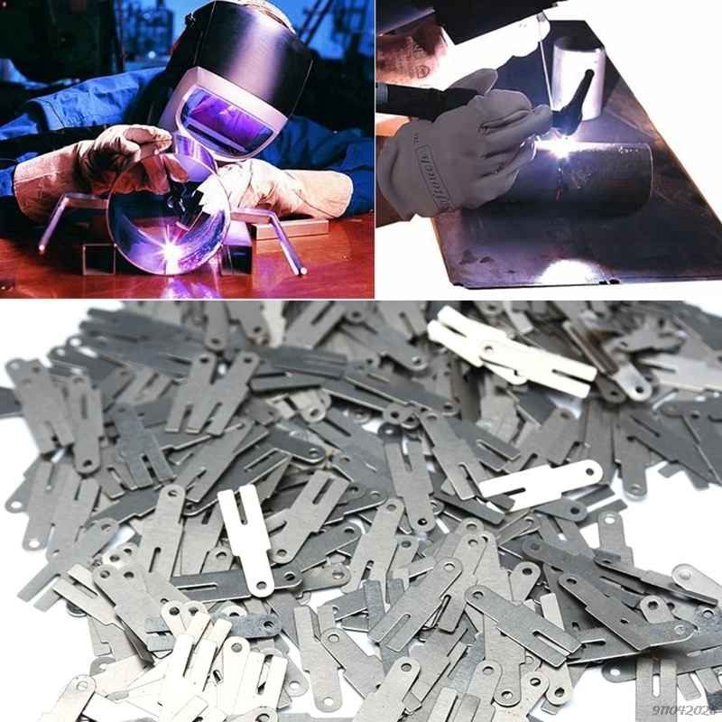 welding hood 100pcs/lot 0.15*20*4 H type Nickel Plated Steel Strap Strip Sheets for Battery Pack Spot Welding Spot Welder Equipment wholesale welding hood