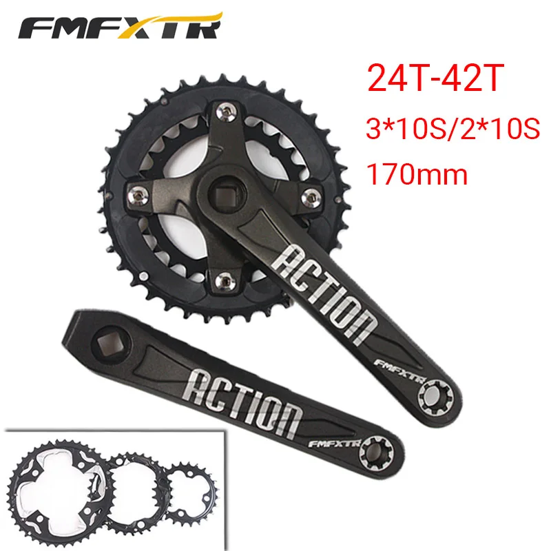 IXF Crankset CNC велосипедная передняя звезда Одиночная/двойная/Тройная скорость Cranks 104/64BCD рукоятка MTB 170 мм Запчасти для горного велосипеда аксессуары