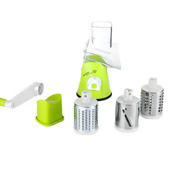 

Multifunctional Vegetable Shredder Hand Drum Rotary Grater Shred Potato Slicer Roller Shape Stainless Steel Crank Handle