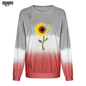 

Women O-Neck Sweatshirt Print Long Sleeve Autumn, Autumn Halloween, Casual Winter Casual Hooded None Pullover