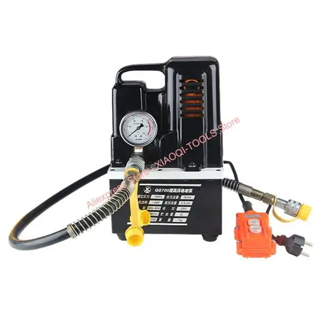 QQ-700 Portable Electric Hydraulic Pump Ultra-small Hydraulic Station High Pressure Hydraulic Oil Pump 220V/110V 1.2KW 3700r/min dp 9225 3d printer part cooling fan hydraulic turbo ultra quiet ball bearing fan 90mm 90mm 25mm 110v 220v ac for chassis cabinet