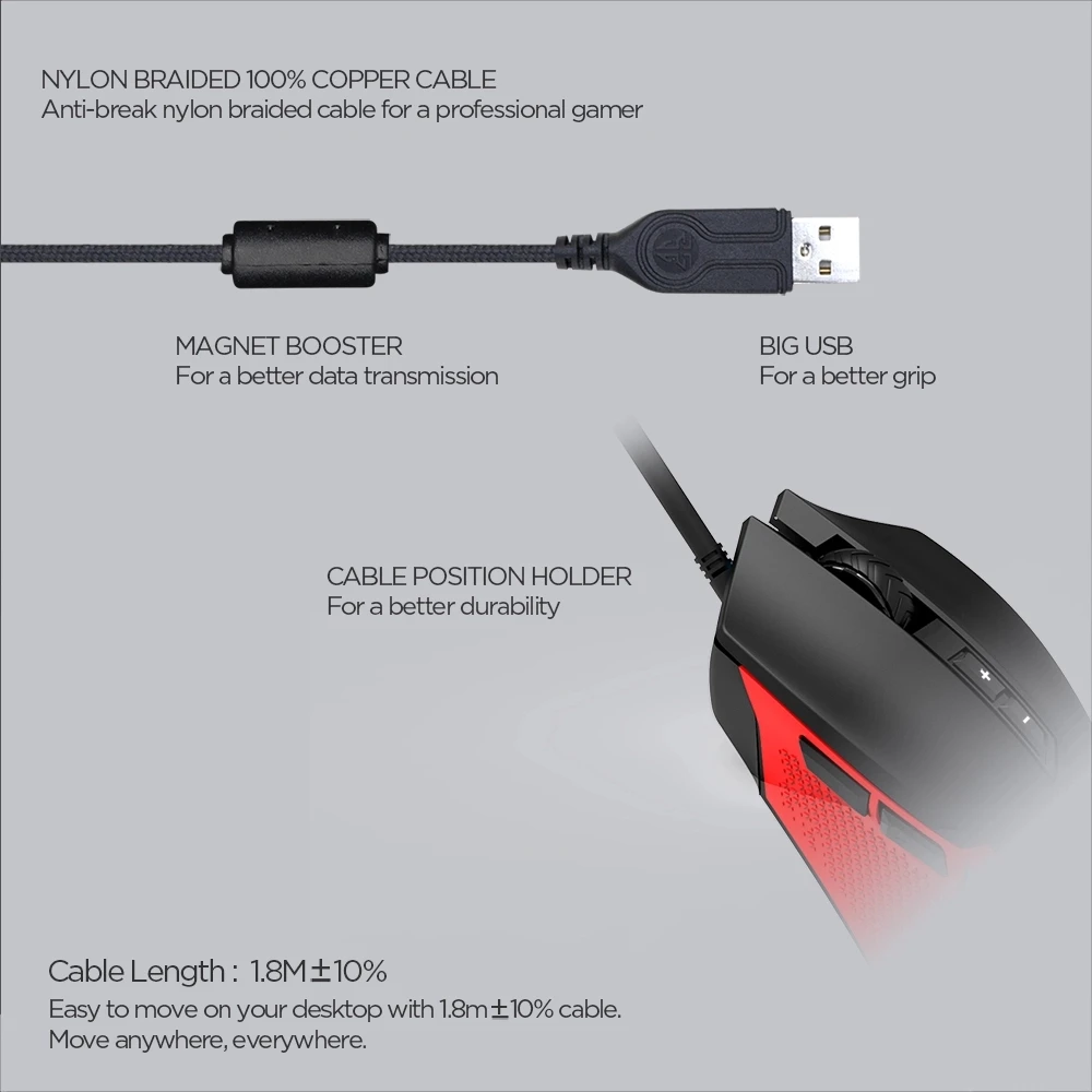 Профессиональная игровая мышь FANTECH X15 4800DPI регулируемая RGB для ПК ноутбука игры USB
