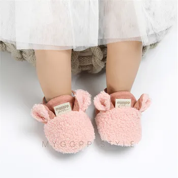 

Pudcoco Toddler Winter Warm Shoes Newborn Baby Crawling Shoes Boy Girl Lamb Slippers Trainers Fur Animal Ears Boots