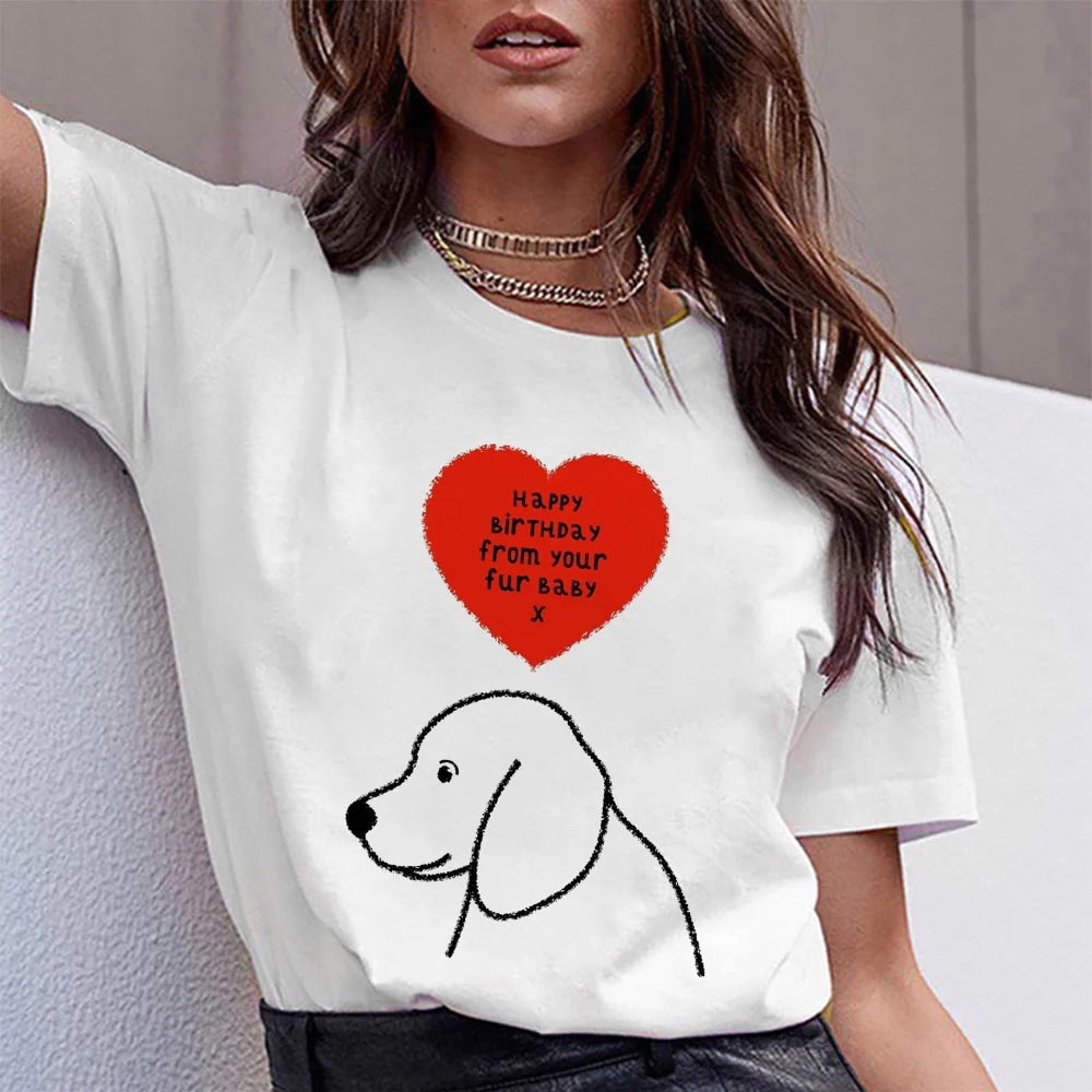2021 New Funny T Shirt Cartoon Pattern Dachshund Pug Streetwear Tshirt Summer Women Harajuku Style Cute Dog T-shirt vintage t shirts Tees