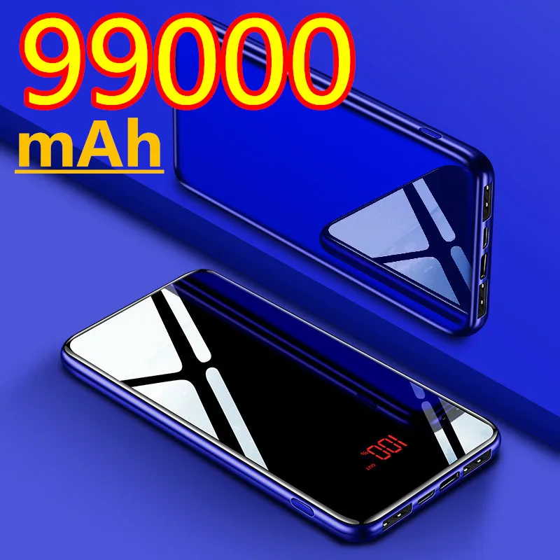 Портативное зарядное устройство с двумя USB-портами 99000 мАч подходит для iPhone 11 Pro