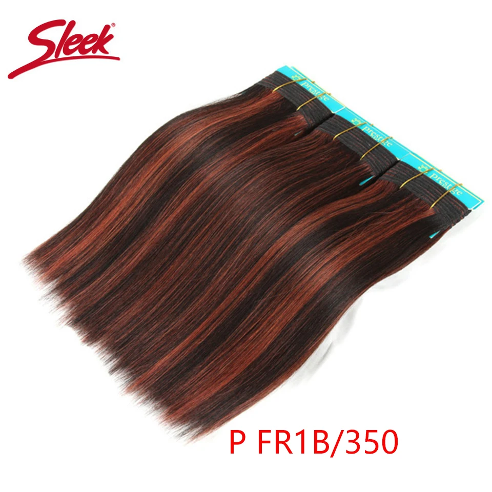 Sleek Double Drawn Brazilian Remy Human Hair Brown 4/30 P1B/30 Silky Straight Hair Weave P4/27 Color Human Extension 1 Pcs