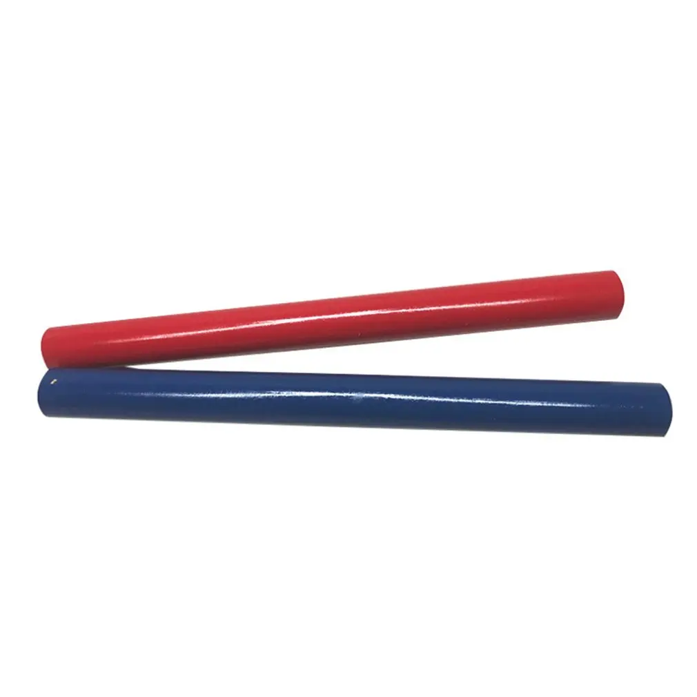 

Orff World Wooden Percussion Instrument Handle For Kid Children Early Education Red & Blue Pair Rhythm Sticks Musical Toy Gift