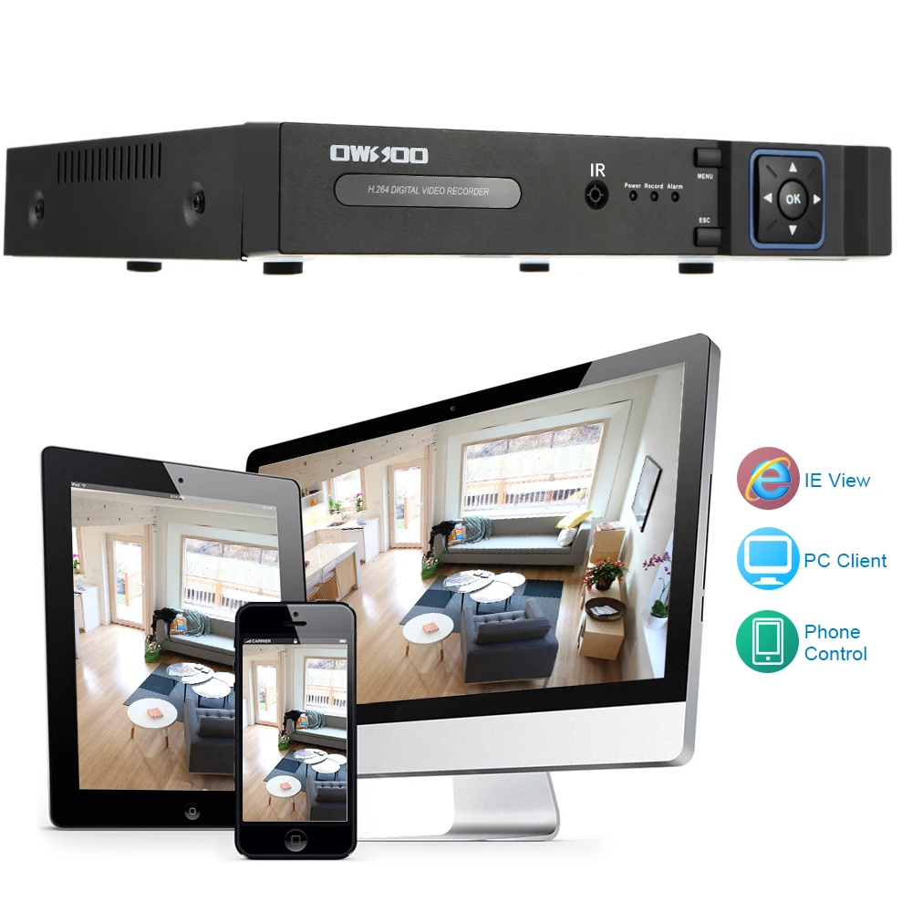 8CH Onvif 1080P NVR AHD DVR 5в1 видеонаблюдения P2P сети для безопасного ношения телефона контрольный рекордер обнаружения движения