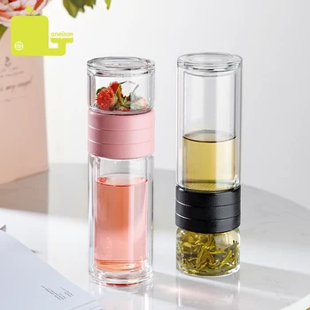 

Tea separation cups custom double glass portable filter hand creative men and women water cups Blenders mini blender mixer