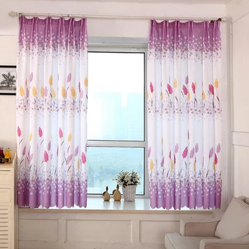 

Pastoral Semi-Shade Curtains Window Decorative Curtain For Living Room /Kitchen /Bedroom /Window Plants Printed Short Curtains
