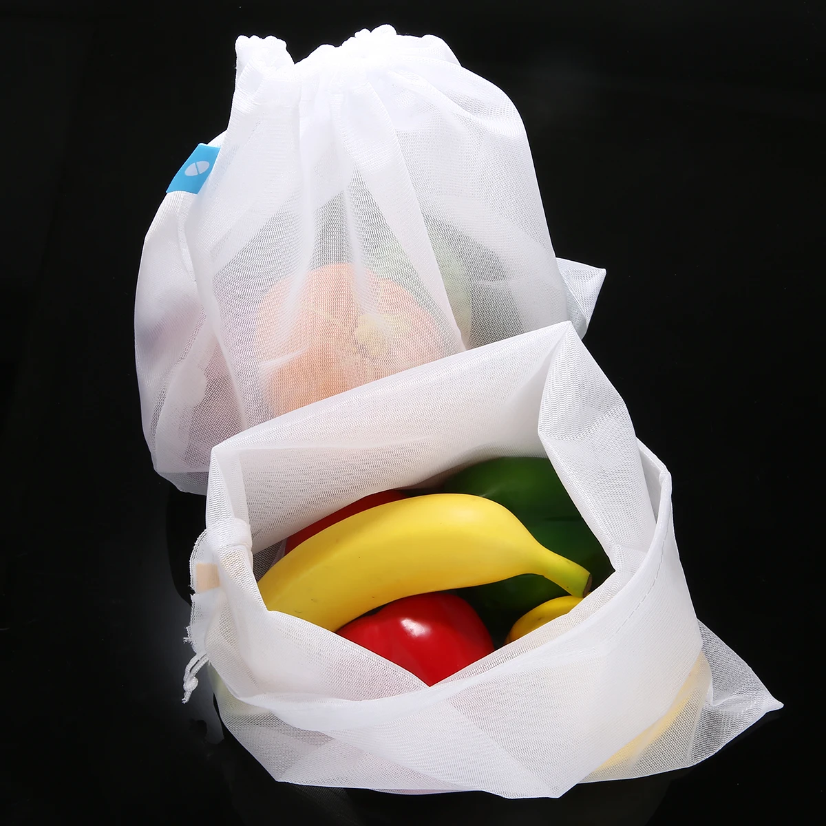 5 шт многоразовые Экологически чистые сетчатые мешки для продуктов, продуктов, овощей, фруктов, кухонные мешки для хранения