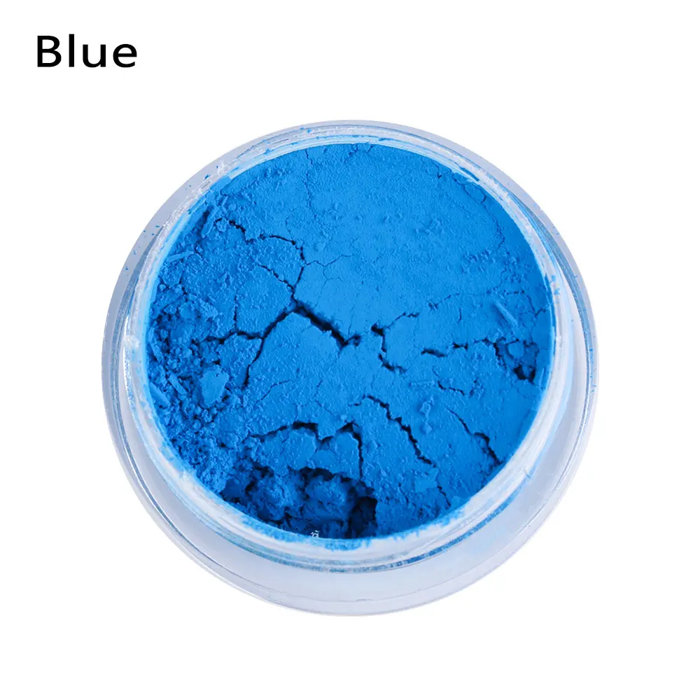 Blue 1/7 шт. неоновые рассыпчатая пудра пигментированные тени для век матовый минеральный блестками пудра для ногтей неоновые тени для век мерцающие тени для век макияж - Цвет: Blue