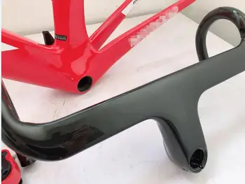 

2020 newest style road bike frame red color white logo 9.0 style cycling framework made in taiwan frameset free shipping