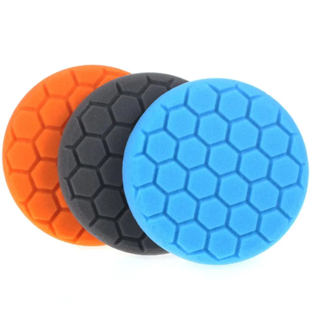 

3pcs/set Hex-Logic Buffing Pad Kit Heavy Cutting Pad Auto Car washing waxing Polishing pad Kit for Car Polisher 3/4/5/6/7 inches