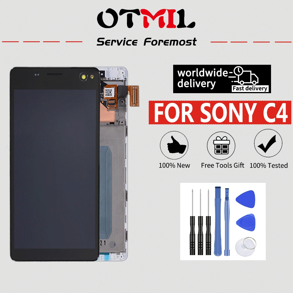 

5.5'' High Quality For SONY Xperia C4 E5303 E5306 E5333 Module Monitor LCD Display Touch Screen with Frame Digitizer Replacement