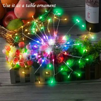 

Hanging Firework LED Fairy String Light Starburst String Light Christmas Party Hanging String Garland DIY Firework 8Modes Remote