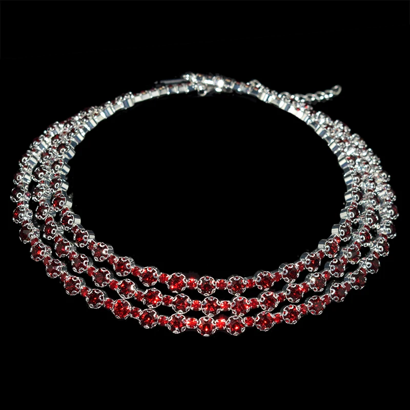 Rhinestone Choker Necklaces Torques Collar Women Statement Simple Open Collar Necklace Ladies Party Punk Crystal Necklace